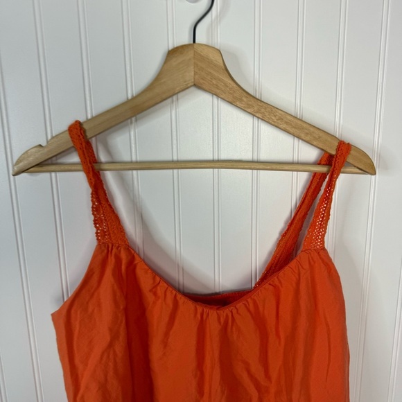 Trina Turk Top Medium Orange Sleeveless Tank Casual Summer - Picture 2 of 6